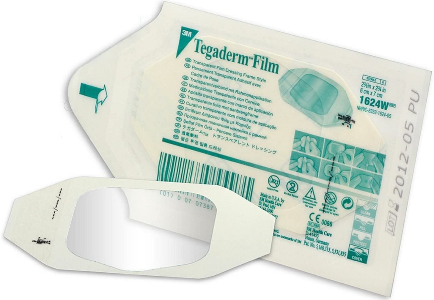 Pansement transparent Tegaderm 6 cm (2,37&quot;) x 7 cm (2,75&quot;)