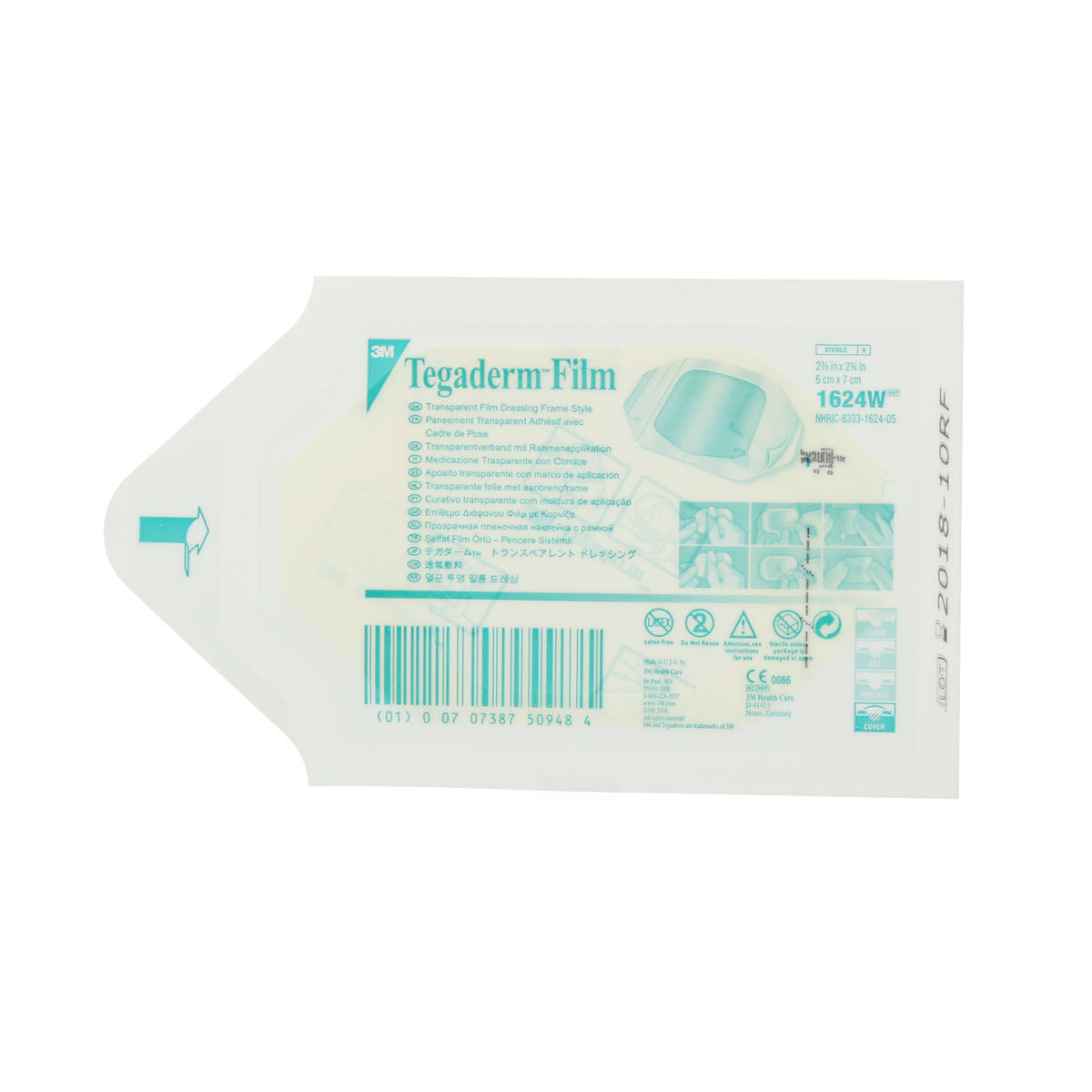 Pansement transparent Tegaderm 6 cm (2,37&quot;) x 7 cm (2,75&quot;)