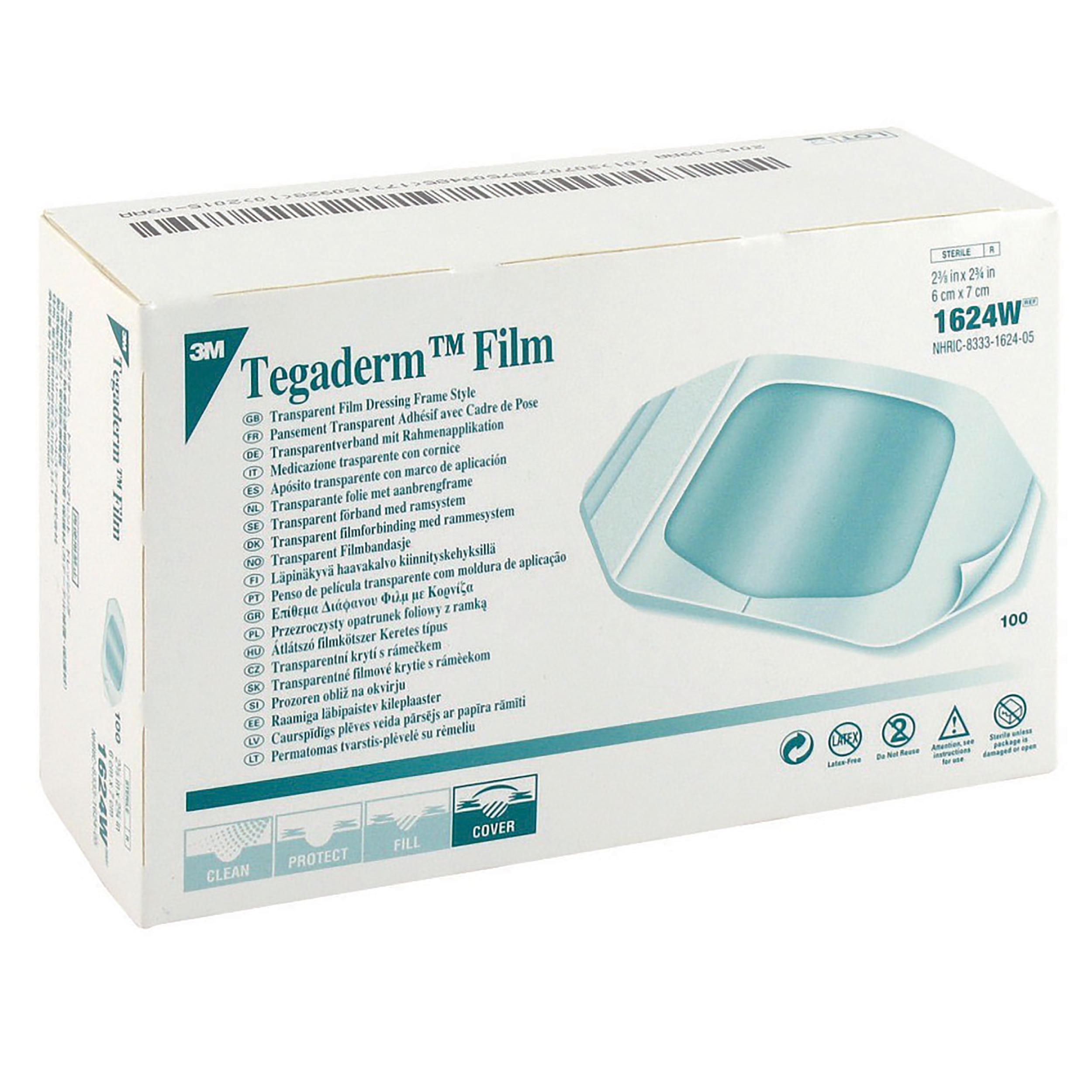 Pansement transparent Tegaderm 6 cm (2,37&quot;) x 7 cm (2,75&quot;)