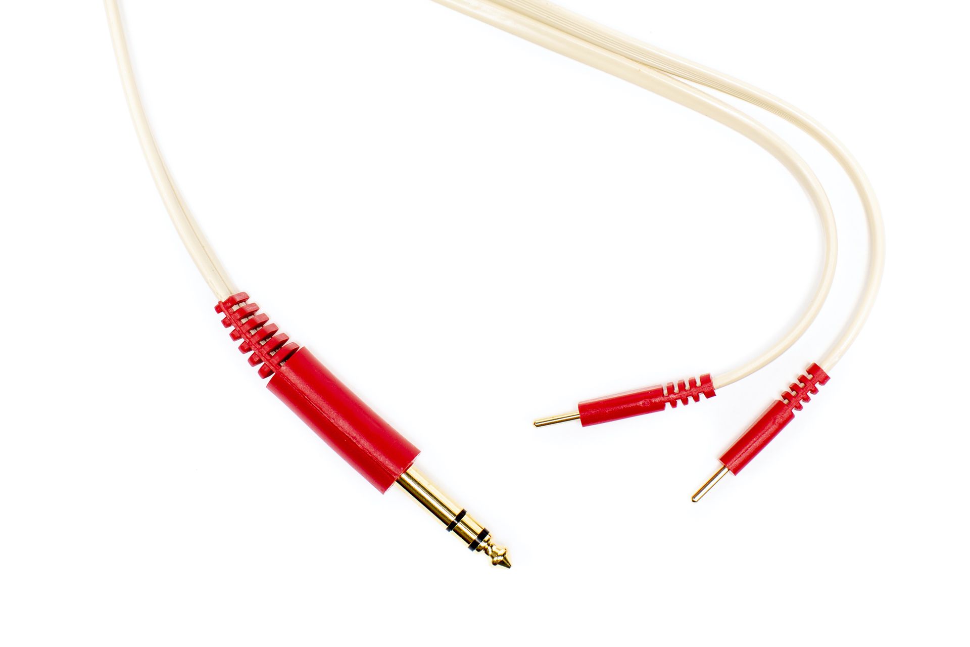 Câble patient Gold Serie avec fiche stéréo vers &quot;Pin&quot; 2mm (0,08&quot;)