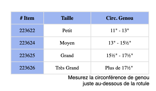 Bande rotulienne pour le genou Patellavator