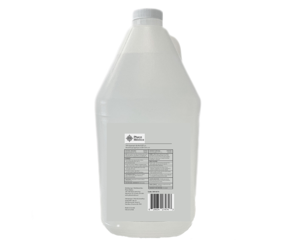 Alcool isopropylique 70% USP - 4 litres