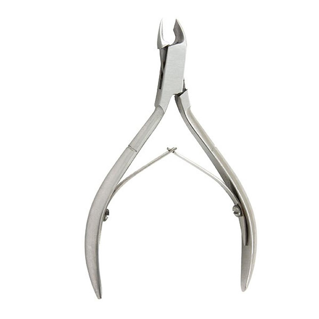 Tissue and cuticle nipper 10 cm (4&quot;) convex jaws chrome