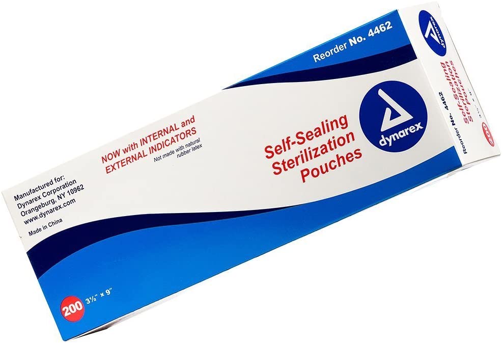 Self-sealing strerilization pouches [3.50&quot; x 9.00&quot;]