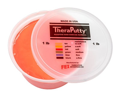 [100-665] Pâte à modeler Theraputty (Rouge [faible], 0.45 Kg (1.00 lbs))