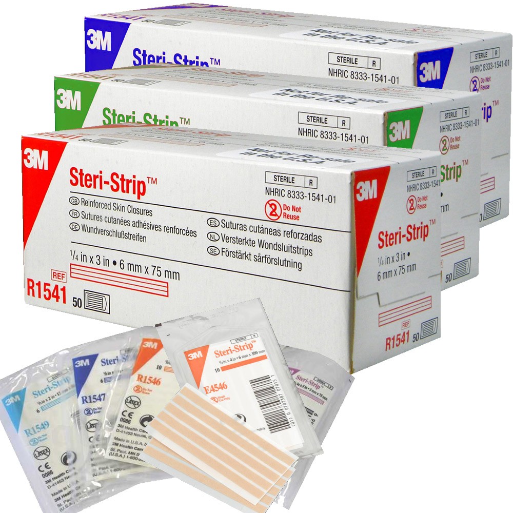 Steri-Strip adhesive band or skin suture