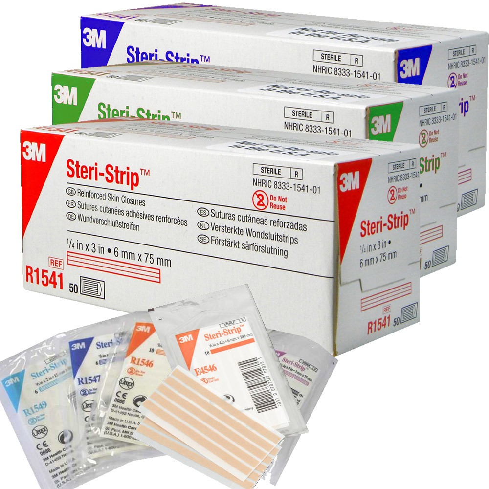 [100-965] Steri-Strip adhesive band or skin suture (0.64 cm x 3.81 cm (0.25&quot; x 1.50&quot;))