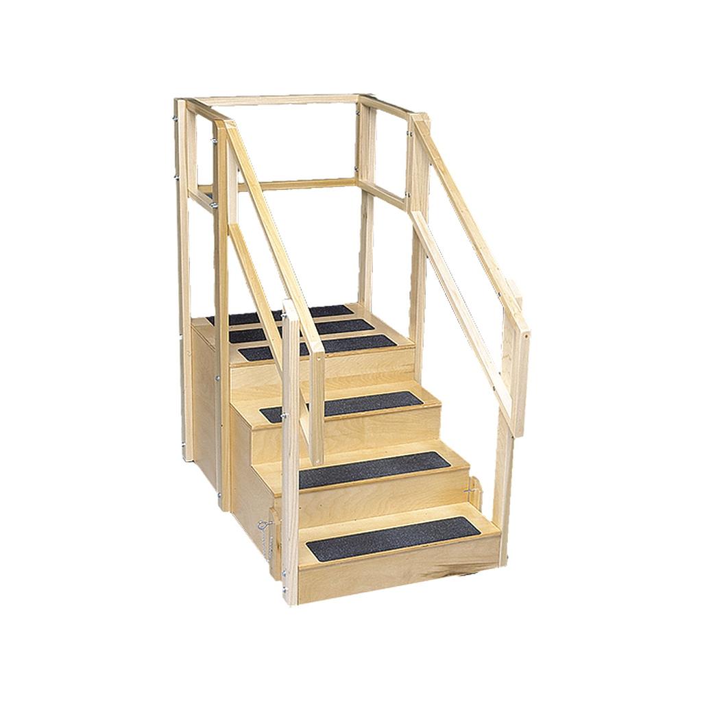 Wooden training stairs - 4 steps