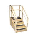 Wooden training stairs - 4 steps