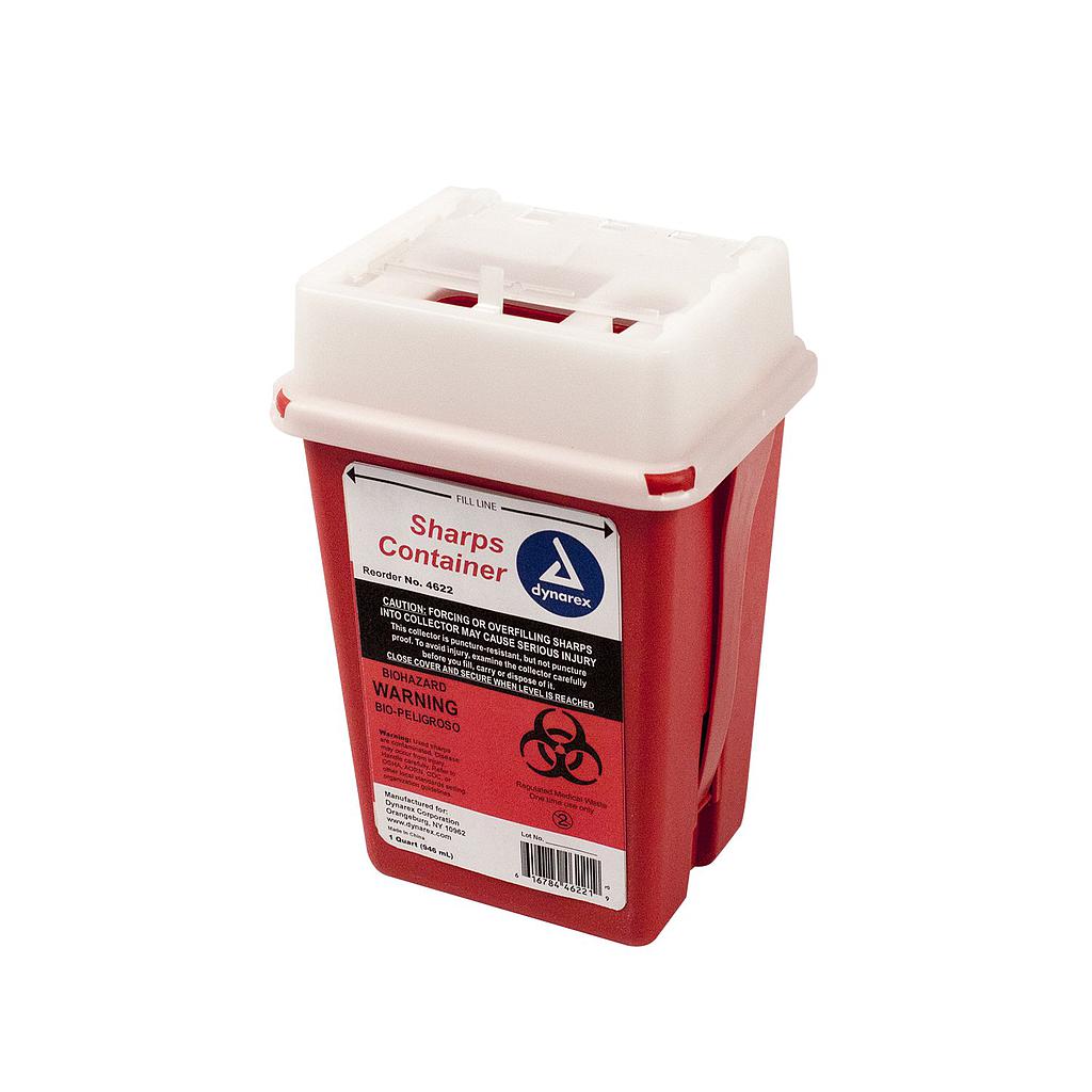 [117-356-UN] Sharps container / Dirty needle collector (1 and 2 liters) (1.0 L (33.81 oz))