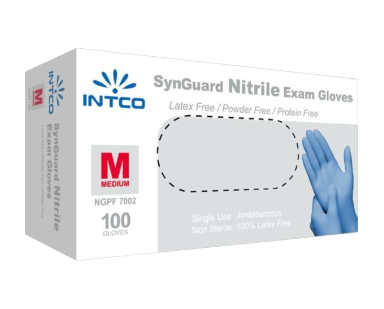 [119-198-M] Intco nitrile powder-free examination gloves (Medium)