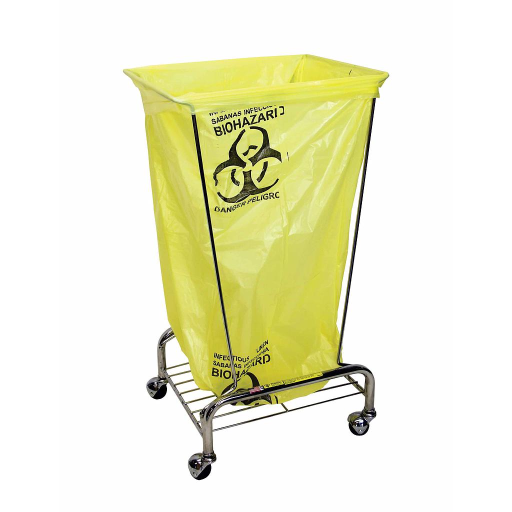 Mobile tension laundry bags stand