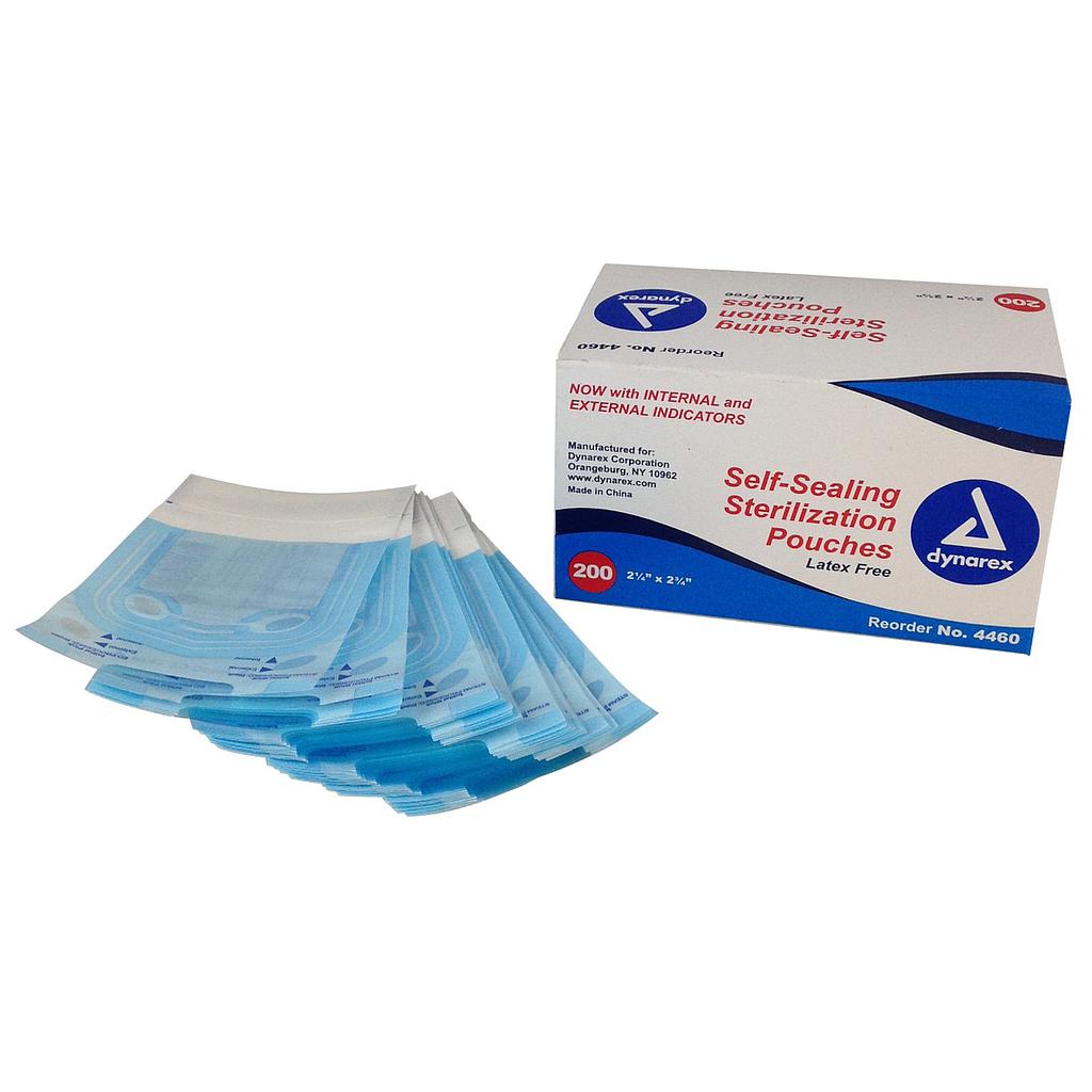 Self-sealing strerilization pouches [2.25&quot; x 2.75&quot;]