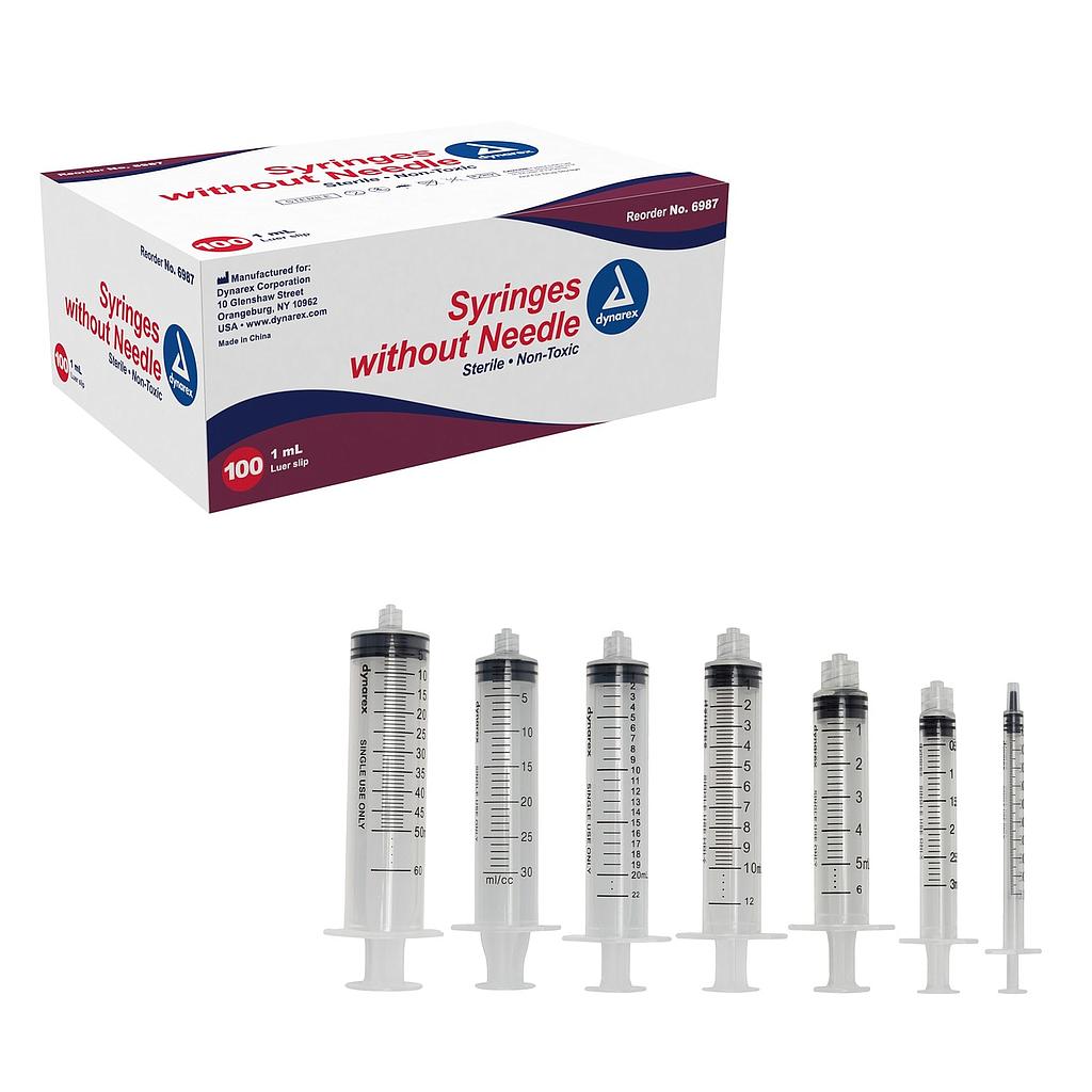 [116-258] Syringes without needles with Luer Lock (3 ml (0.10 oz))