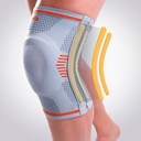 Elastic knee brace with patellar insert