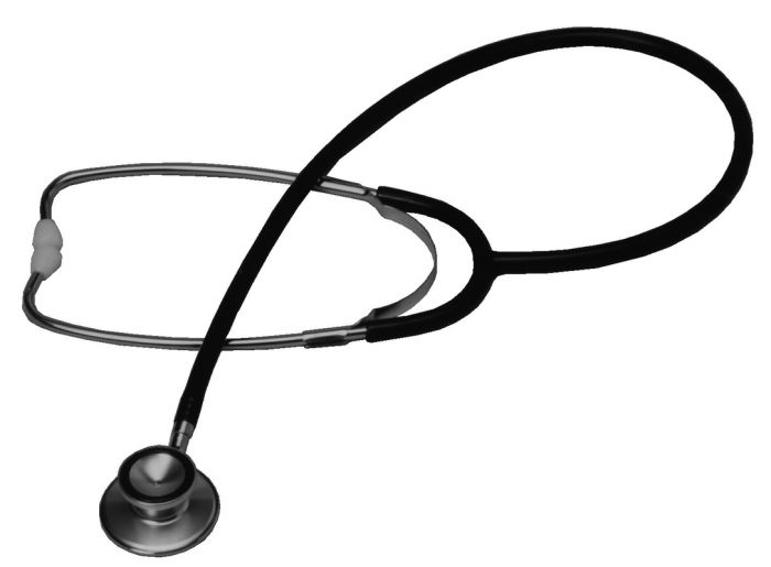 Stethoscope, dual head with sensitive aluminum chestpiece