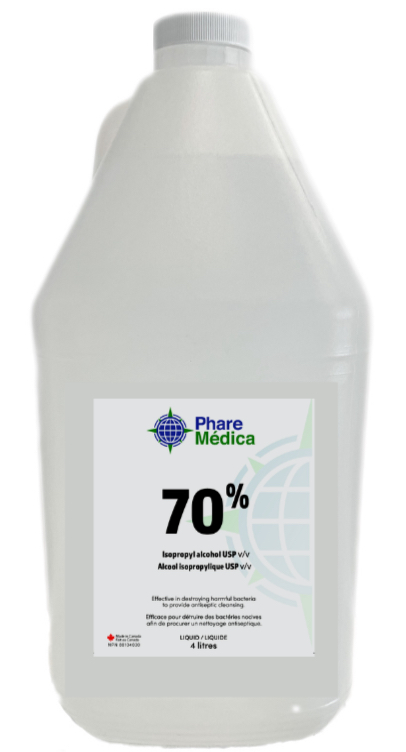 Alcool isopropylique 70% USP - 4 litres