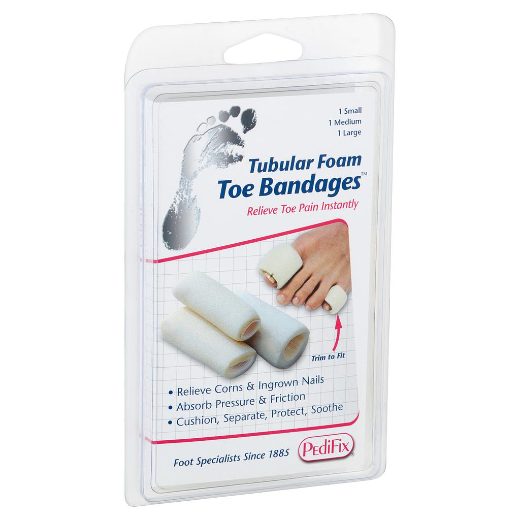 Bandages d'orteils en mousse tubulaire