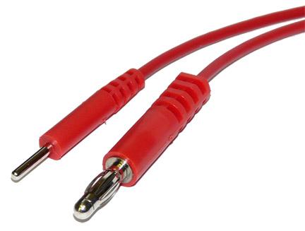 Single banana to single pin connector cable