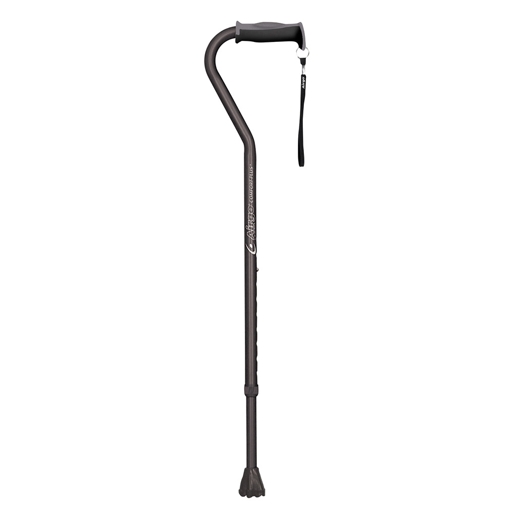 Comfort-Plus offset handle ajustable aluminium cane
