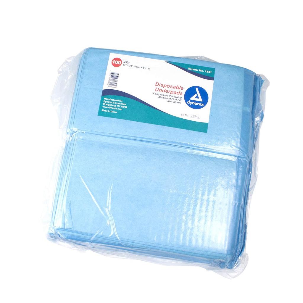 Disposable underpads - 43 cm (17&quot;) x 61 cm (24&quot;)