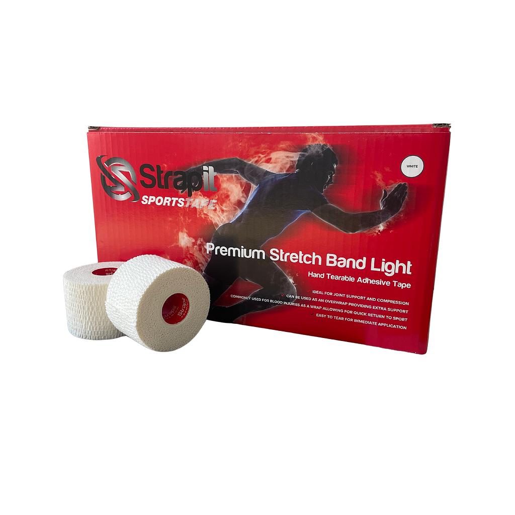 Professional Strapit Stretch Band Light - 5 cm (2”) - tearable - White