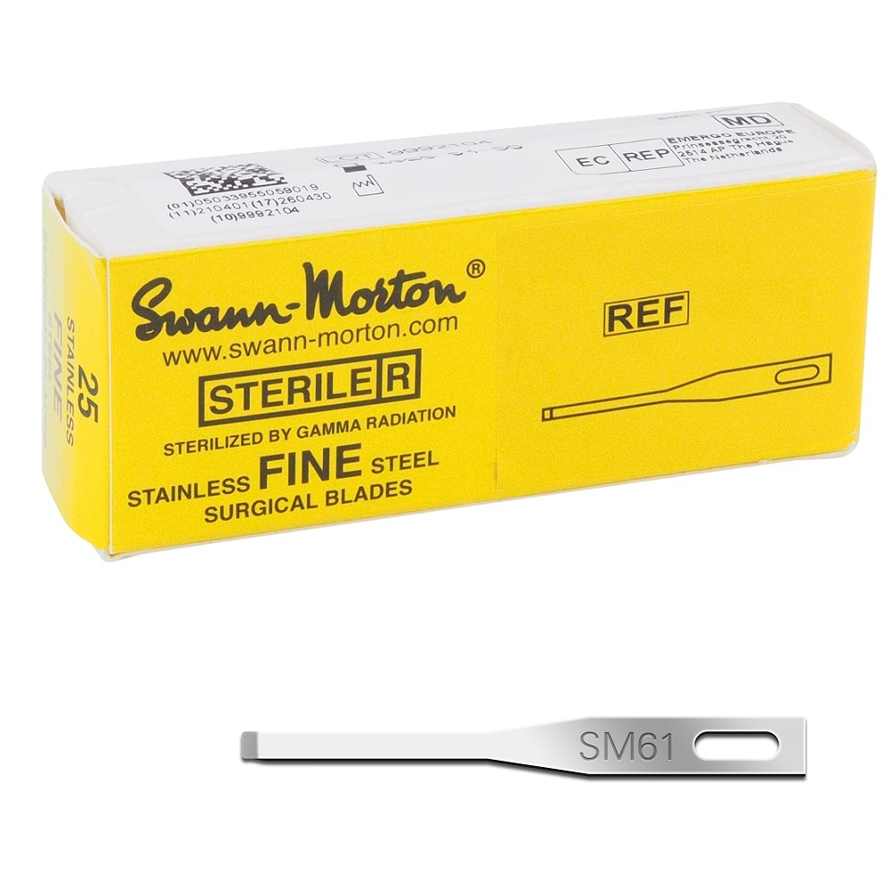 Sterile stainless steel scalpel blade, SM Series