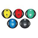 Set of five (5) dual handle medicine balls