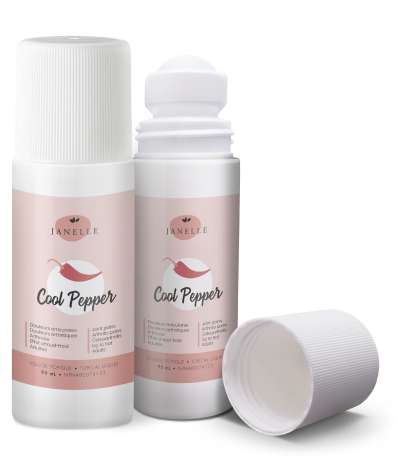 Analgésique topique à bille Cool Pepper de Janelle Santé - 90 ml