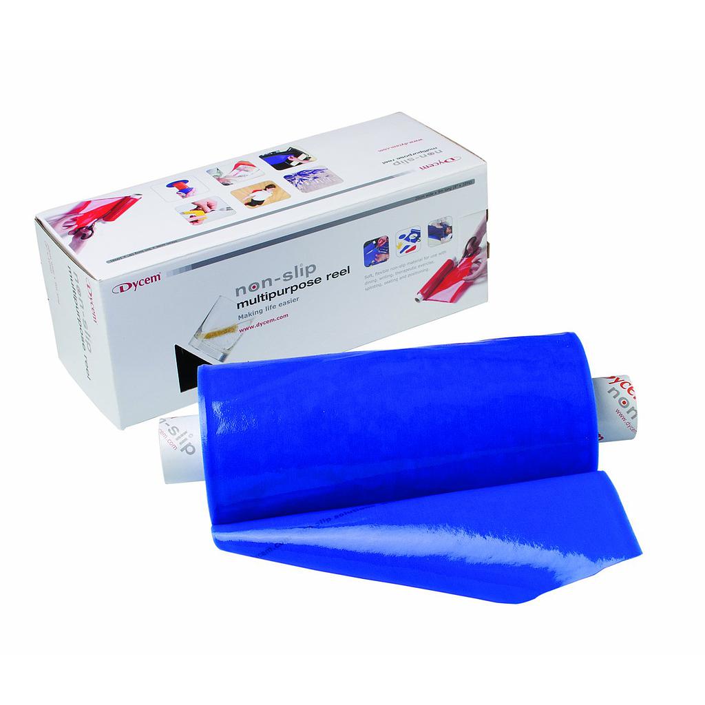 Non-slip and self-adhesive material roll
