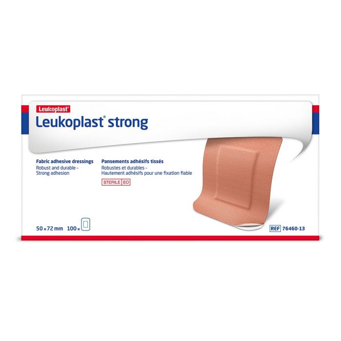 [120-167] Leukoplast Strong - Fabric adhesive dressing - 5 cm x 7 cm