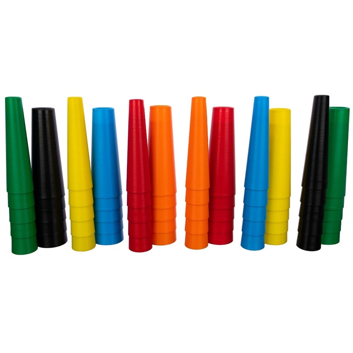 [121-191] Ensemble de 30 cônes empilables en plastique - Petit