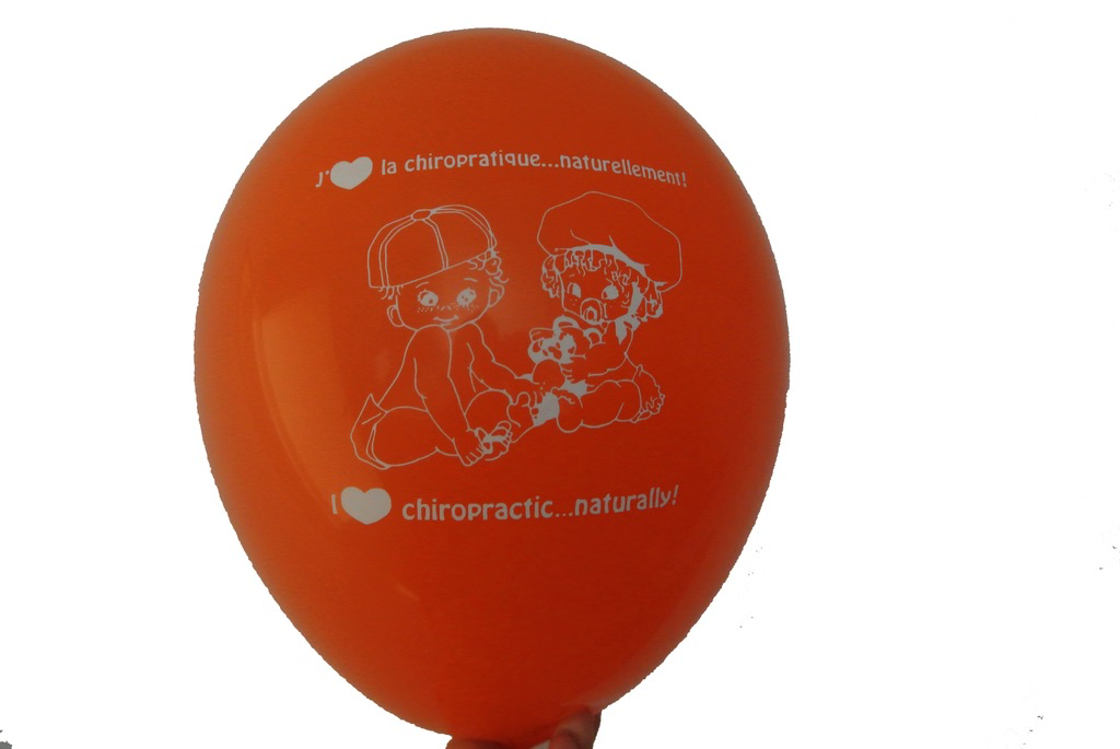 [106-663] Ballon &quot;J'aime la chiropratique ... naturellement&quot; - rég. 22,00$ {↓}